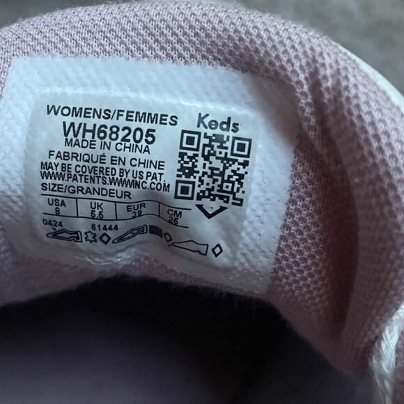 Leather Keds with pink accents, size 8 - Picture 2 of 6